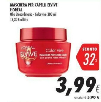 Coop L'Oreal Maschera Per Capelli Elvive offerta