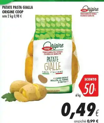 Coop Coop Patate Pasta Gialla offerta