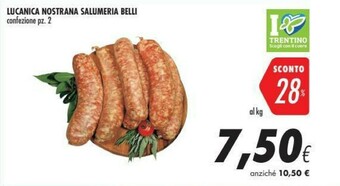 Coop Salumeria Belli Lucanica Nostrana offerta