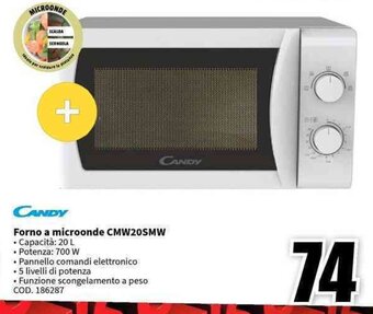 MediaWorld CANDY Forno a microonde CMW20SMW offerta
