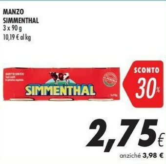 Coop Simmenthal Manzo offerta