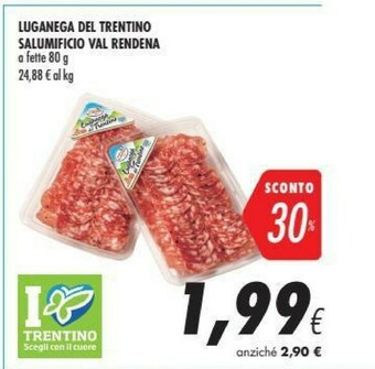 Coop Salumificio val rendena Luganega Del Trentino offerta