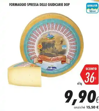 Coop Latte trento Formaggio Spressa Delle Giudicarie Dop offerta