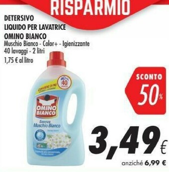 Coop Omino Bianco Detersivo Liquido Per Lavatrice offerta