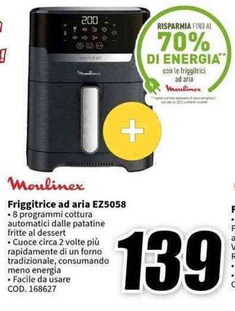 MediaWorld Moulinex Friggitrice ad aria EZ5058 offerta