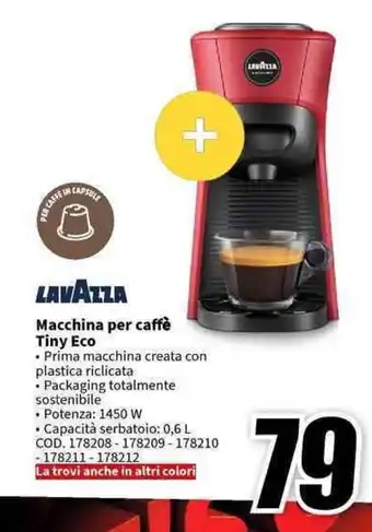 MediaWorld LAVAZZA Macchina per caffè Tiny Eco offerta