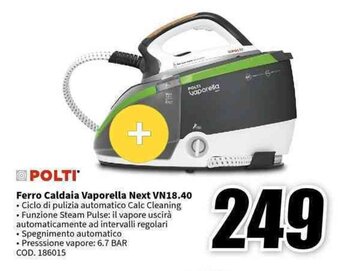 MediaWorld POLTI Ferro Caldaia Vaporella Next VN18.40 offerta