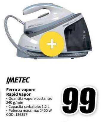 MediaWorld IMETEC Ferro a vapore Rapid Vapor offerta