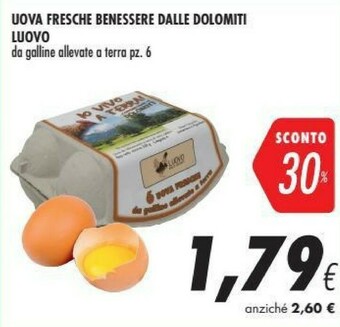 Coop Luovo Uova Fresche Benessere Dalle Dolomiti offerta