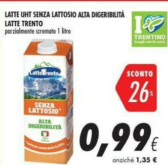 Coop Latte trento Latte Delattosato Ad Alta Digeribilità Parzialmente Scremato A Lunga Conservazione offerta