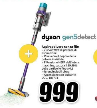 MediaWorld dyson gen5detect Aspirapolvere senza filo offerta