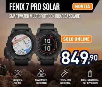 Unieuro Garmin fenix 7 pro solar offerta
