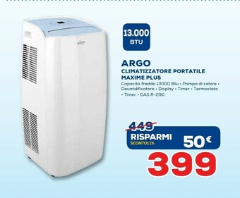 Argo Climatizzatore Portatile Maxime Plus