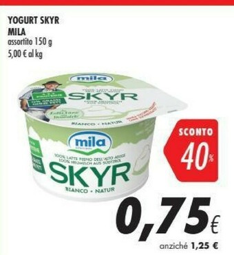 Coop Mila Skyr Bianco Natur 150 G(ml) offerta
