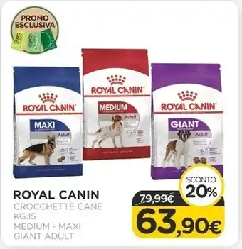 Arcaplanet Royal canin crocchette cane kg.15 medium - maxi - giant adult offerta