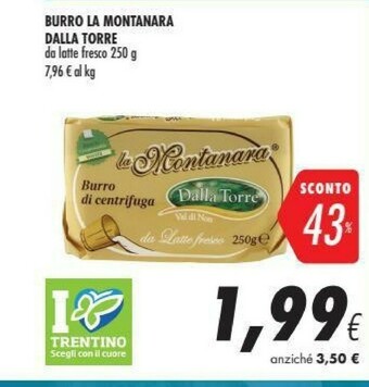 Coop Dalla Torre - Burro 250 G(ml) offerta