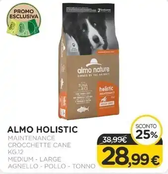 Arcaplanet Almo nature holistic maintenance crocchette cane kg.12 medium - large agnello - pollo - tonno offerta