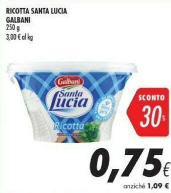 Coop Galbani Ricotta Santa Lucia 250 G(ml) offerta
