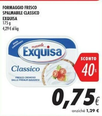 Coop Exquisa Formaggio Fresco Cremoso Classico 175 G(ml) offerta