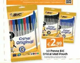 Galassia Bic 10 Penne Cristal Med Pouch offerta