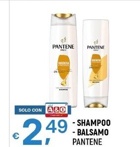 A&O Pantene shampoo balsamo offerta