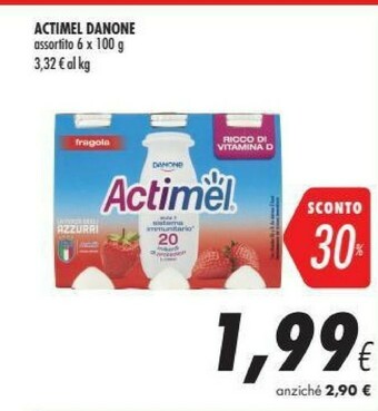 Coop Danone Bianco Actimel 600 G(ml) offerta