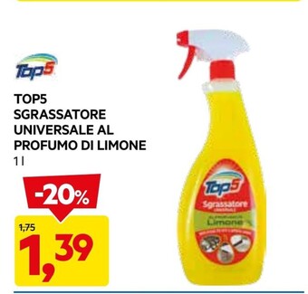 Top5 sgrassatore universale al profumo di limone