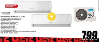 MediaWorld OLIMPIA SPLENDID Climatizzatore Dual ALYAS 9 + 12 Btu offerta