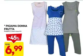 DPiù Pigiama donna frutta offerta