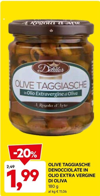 DPiù Delidor olive taggiasche denocciolate in olio extra vergine di oliva offerta