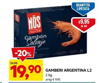DPiù Nos - gamberi argentina offerta