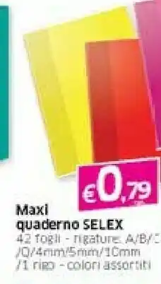 Galassia Maxi Quaderno Selex offerta