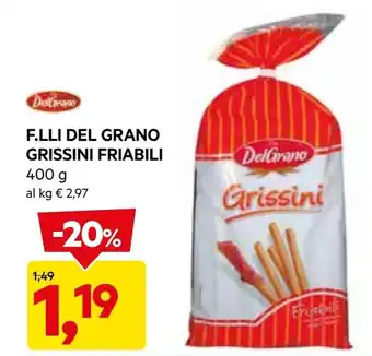 DPiù F.lli del grano grissini friabili offerta