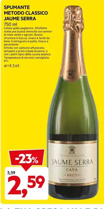 DPiù Jaume serra - spumante metodo classico offerta