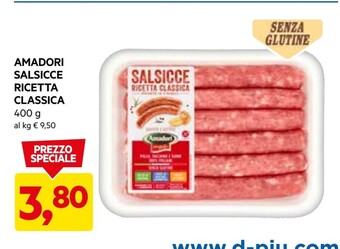 DPiù Amadori salsicce ricetta classica offerta