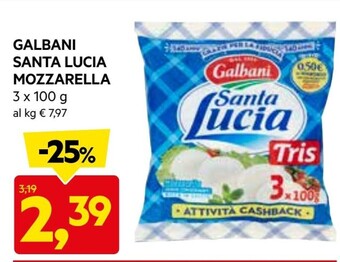 DPiù Galbani santa lucia mozzarella offerta