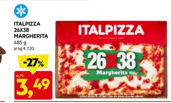DPiù Italpizza 26x38 margherita offerta