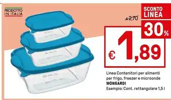 Iper La Grande Mongardi Contenitori Rettangolare 1500ml offerta