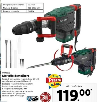 Lidl Parkside Martello Demolitore offerta