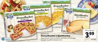 Lidl Alpen fest Streuselkuchen O Quarkkuchen offerta