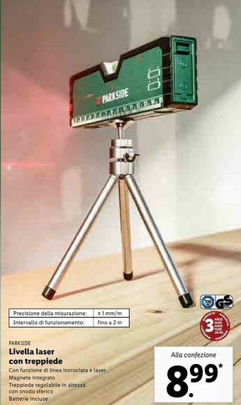 Lidl Parkside Livella Laser Con Treppiede offerta