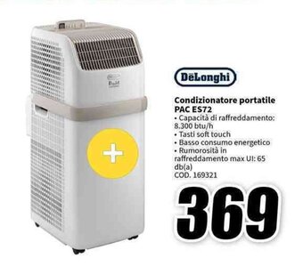 MediaWorld DeLonghi Condizionatore portatile PAC ES72 offerta