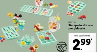 Lidl Ernesto Stampo In Silicone Per Ghiaccio offerta
