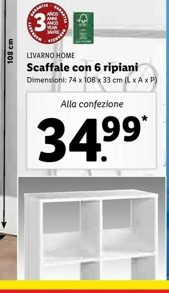 Lidl Livarno Home Scaffale Con 6 Ripiani offerta