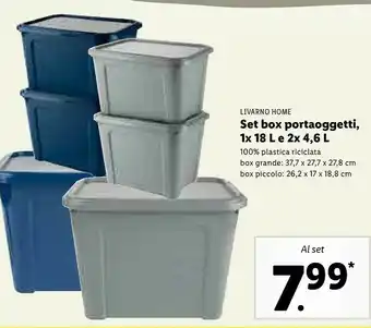 Lidl Set Box Portaoggetti offerta