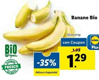 Lidl Banane Bio offerta