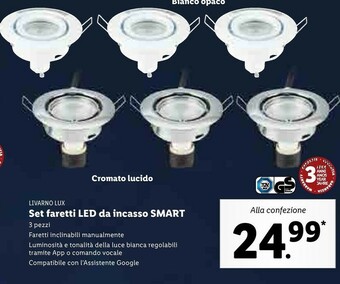 Lidl Livarno Lux Set Faretti Led Da Incasso Smart offerta
