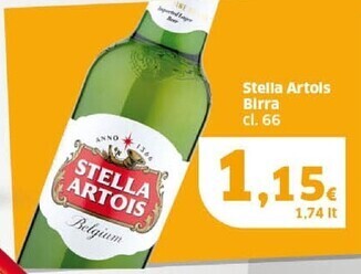 Sigma Stella artois birra offerta