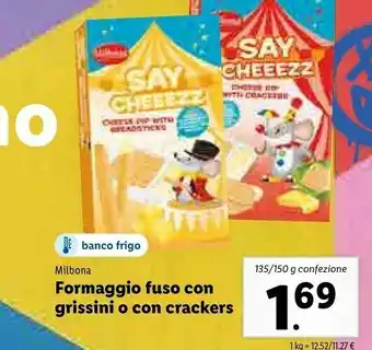 Lidl Milbona Formaggio Fuso Con Grissini offerta