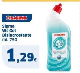 Sigma Sigma wc gel disincrostante offerta